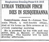 Finch, Lyman Tremain